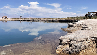 Laguna Cejar e paisagens do Salar de Atacama