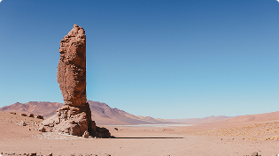 Monjes de la Pacana na Ruta de los Salares